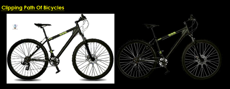 clipping path of bicycles